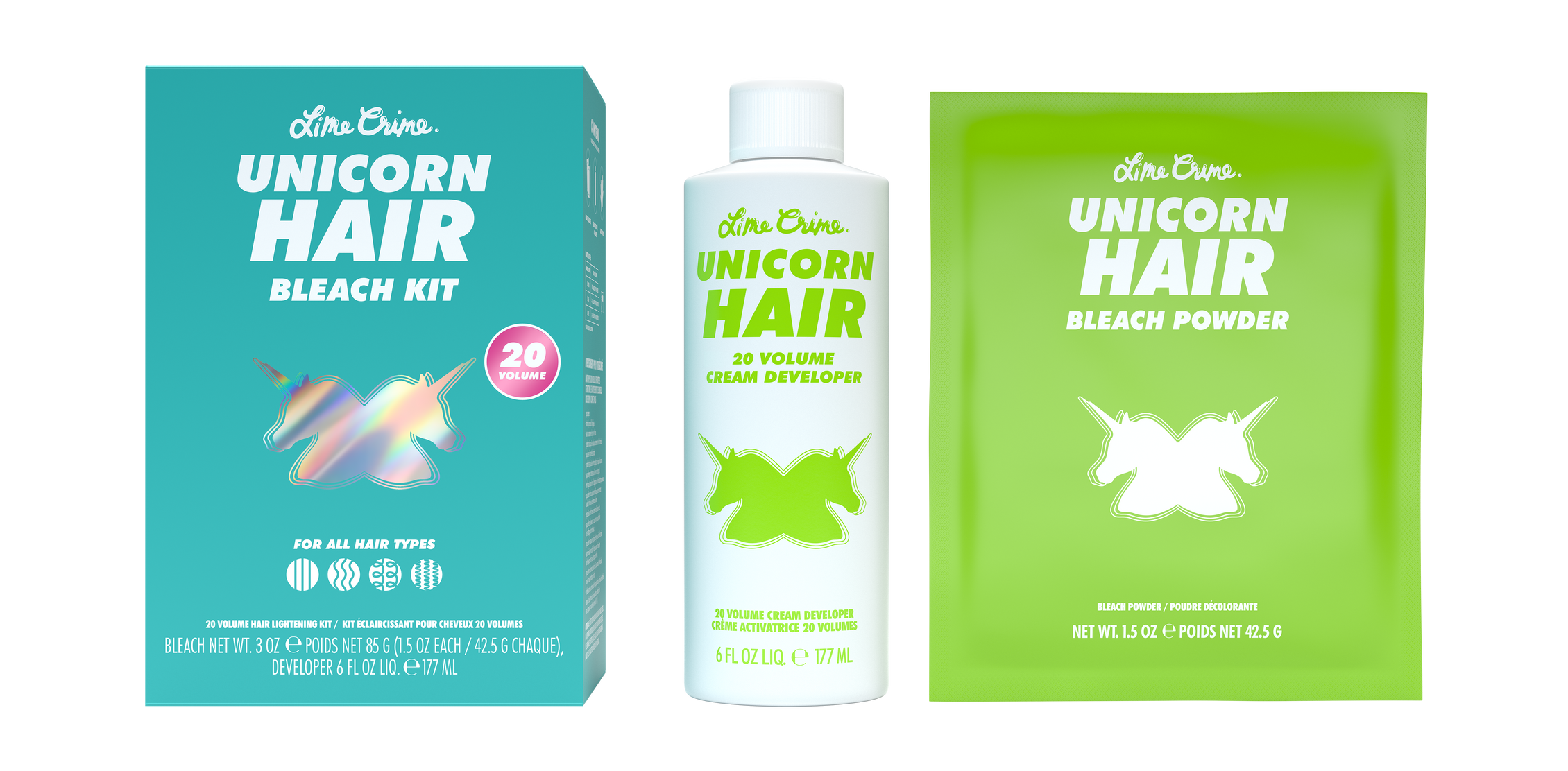 Unicorn Bleach Party Hair Bleach Kit Vegan & Cruelty Free Lime Crime